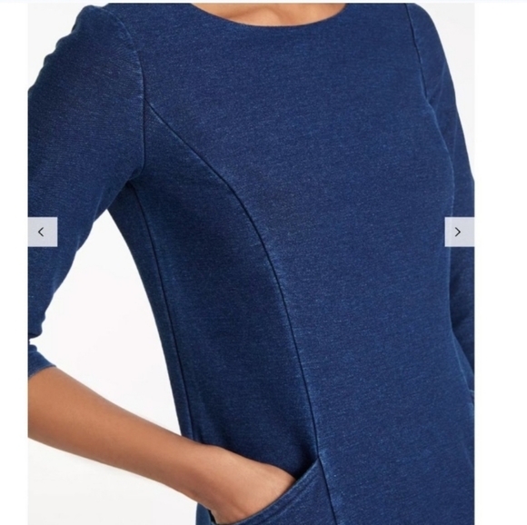 BODEN Trinity Jersey Dress in Dark Denim Size 8L - Picture 9 of 14